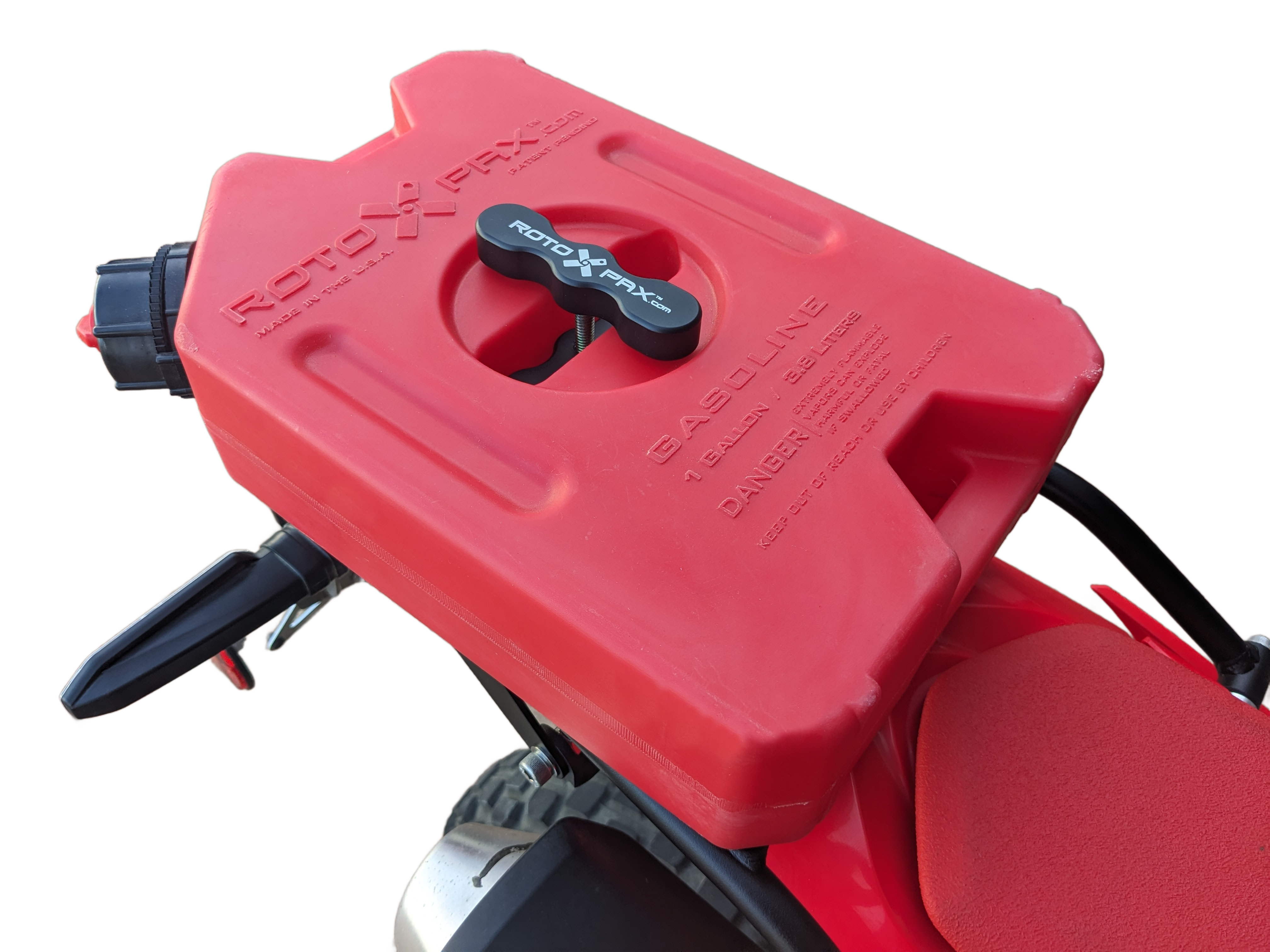 crf450l rear luggage rack rotopax vertical