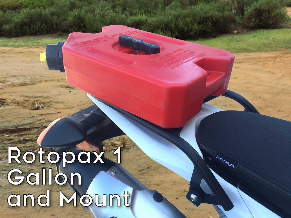 wr250r rear luggage rack rotopax can