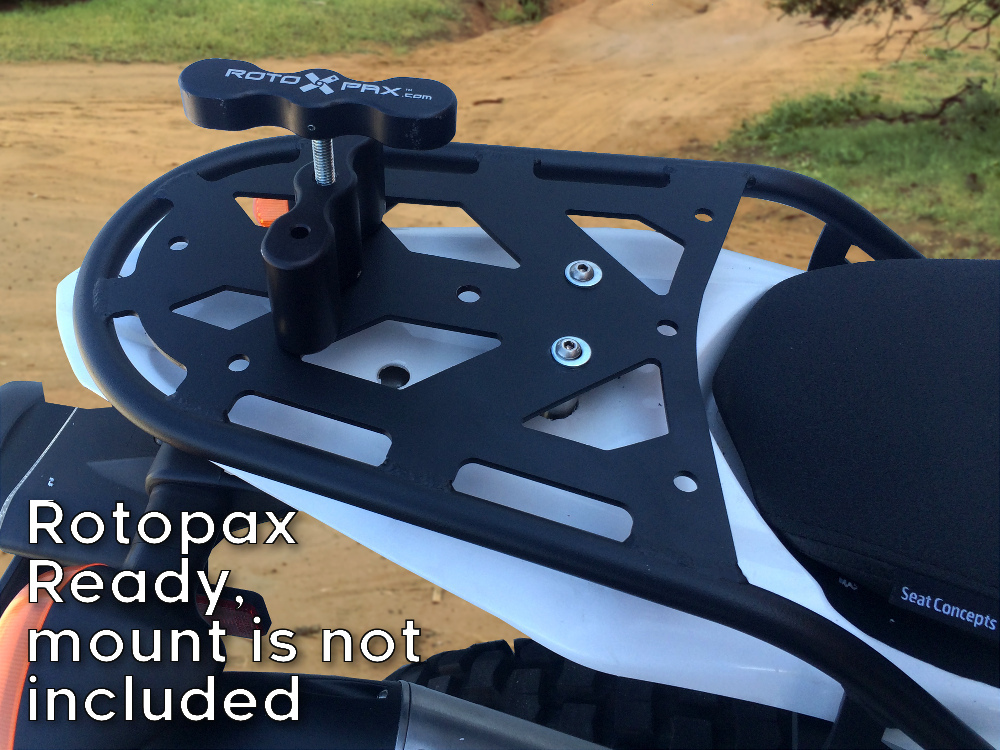 wr250r rear luggage rack rotopax mount